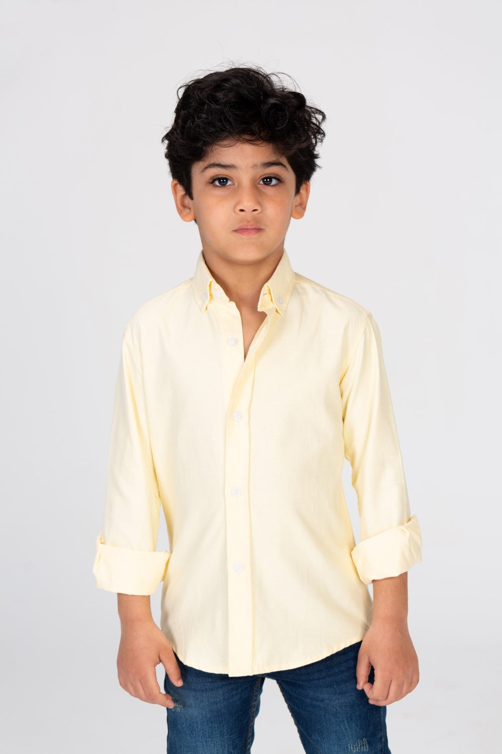 Boys Classic Plain Shirt In Distinctive Colors