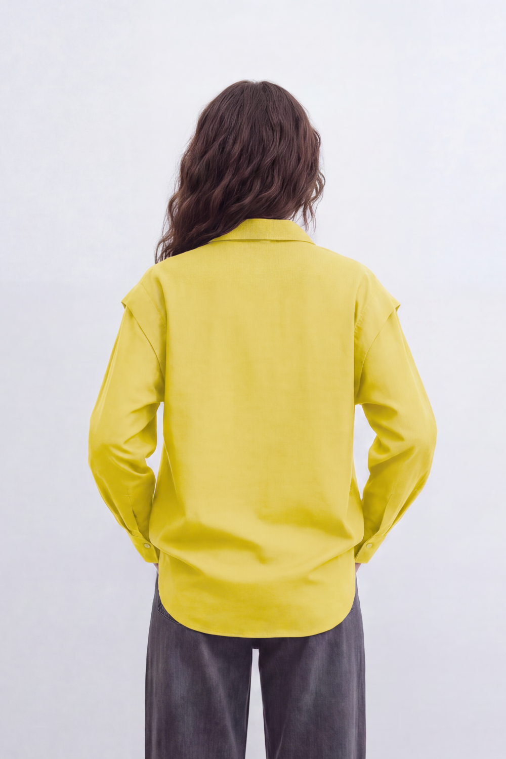 Women’s Tomato Store Belted Drape Blouse Soft Brushed Texture Gives The Plain Body Washed Depth Button Front Self Tie Waist