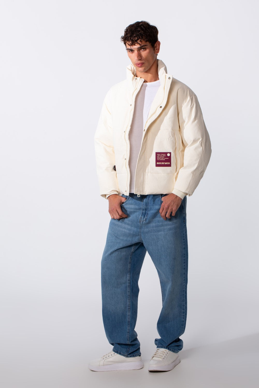 Men's Essential Hooded Waterproof Printed Jacket