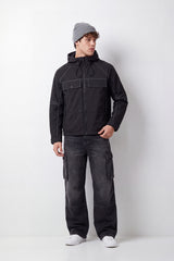 Men's Tomato Store Jacket Waterproof Slim Fit Hooded Design Utility Flap Pockets