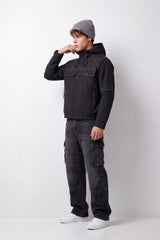Men's Tomato Store Jacket Waterproof Slim Fit Hooded Design Utility Flap Pockets