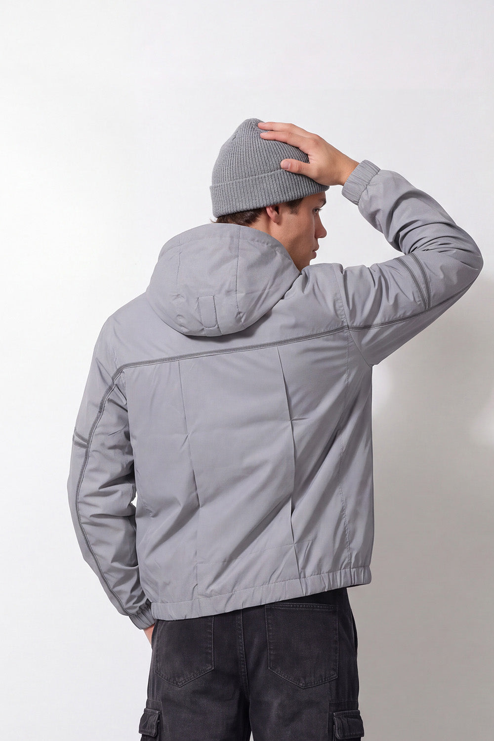 Men's Tomato Store Jacket Waterproof Slim Fit Hooded Design Utility Flap Pockets