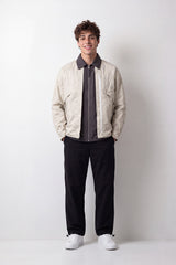 Men's Tomato Store Crinkle Jacket Contrast Collar Layered Zip Slim Fit Waterproof