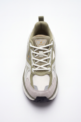 Women's Tomato Store Orbit Runner Sneakers Open Grid Texture Blended With Curved Layer Panels Triangle Side Detail Duck Shoes