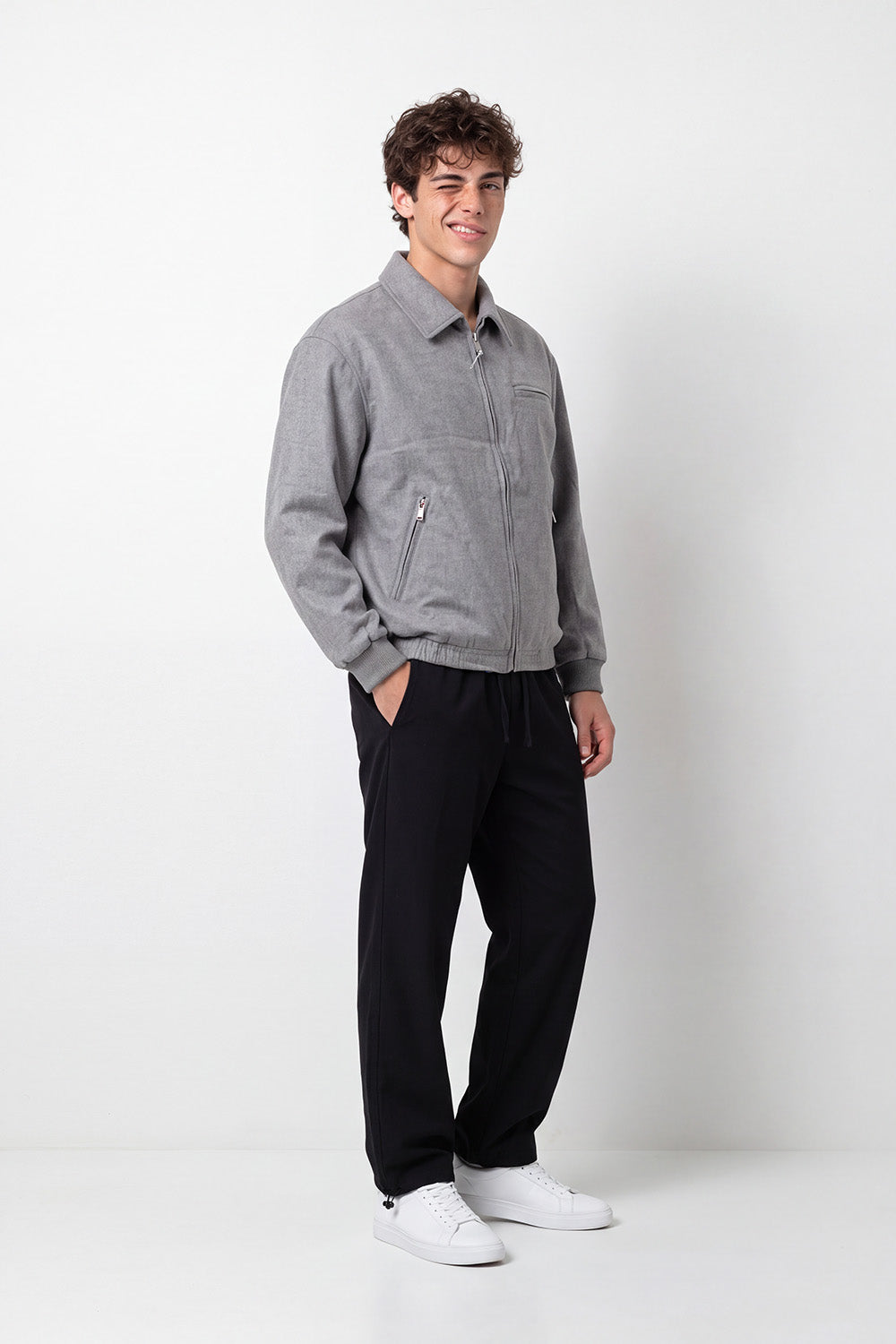 Men's Tomato Store Slim Fit Gokh Jacket Full-Zip Front Chest Welt Pocket