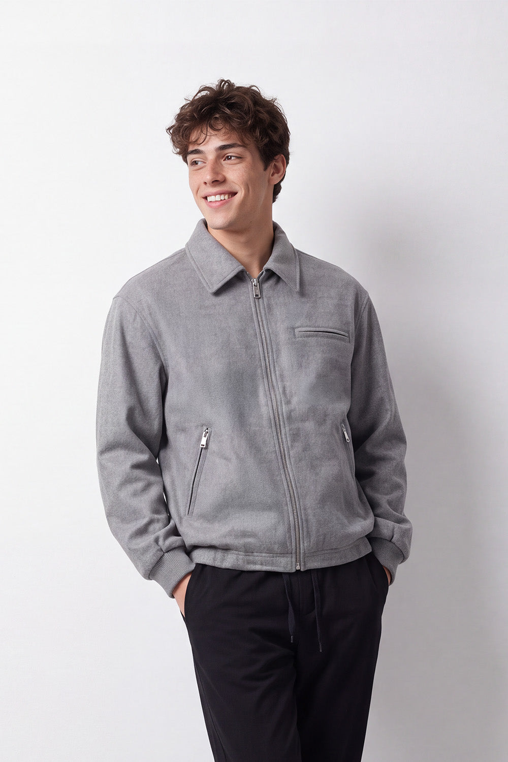 Men's Tomato Store Slim Fit Gokh Jacket Full-Zip Front Chest Welt Pocket