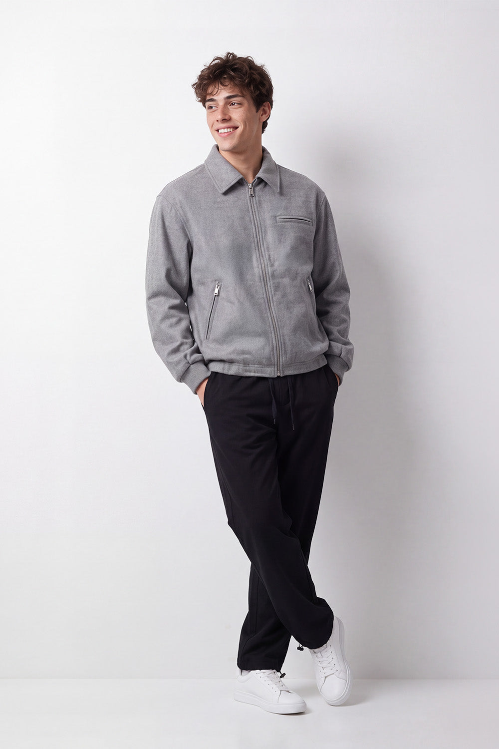 Men's Tomato Store Slim Fit Gokh Jacket Full-Zip Front Chest Welt Pocket