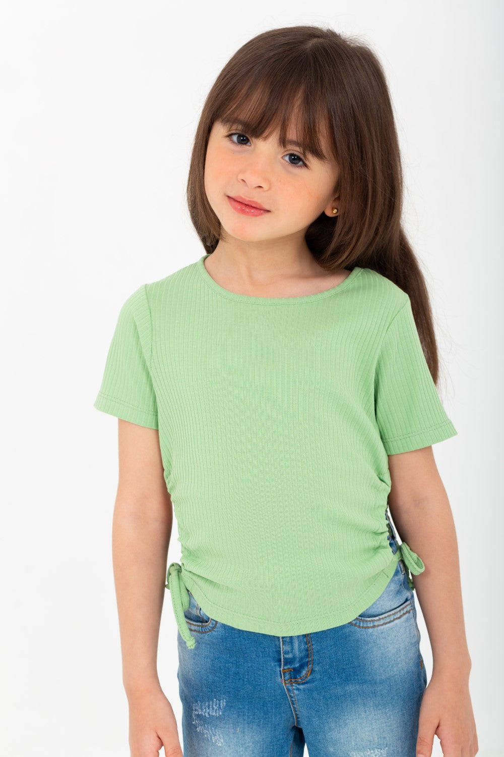 تيشيرت مضلع للبنات بمادة مريحة وقصة فريدة ومميزة