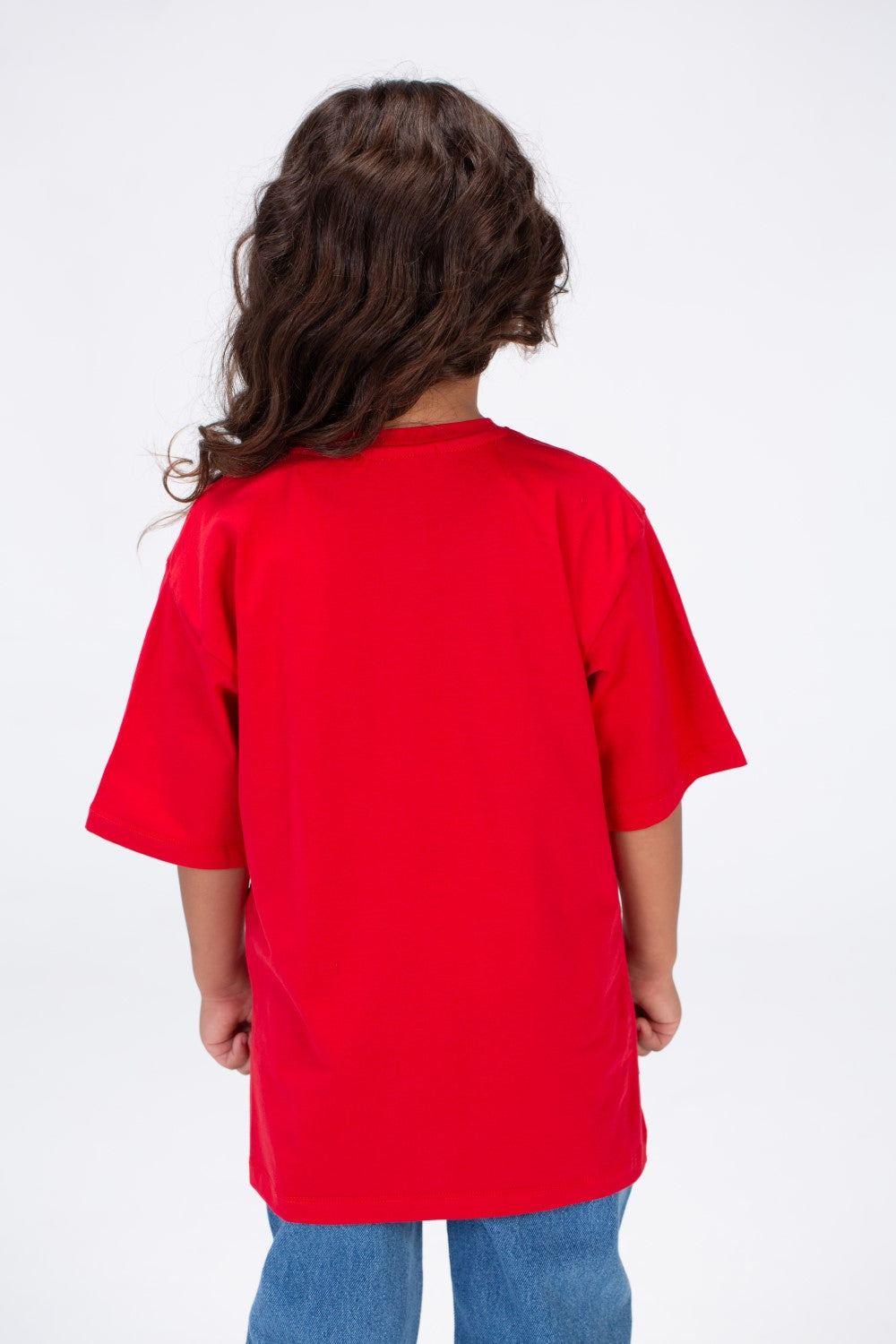 Girls T-shirt With A Round Neck And A Cute Bear Print On The Front