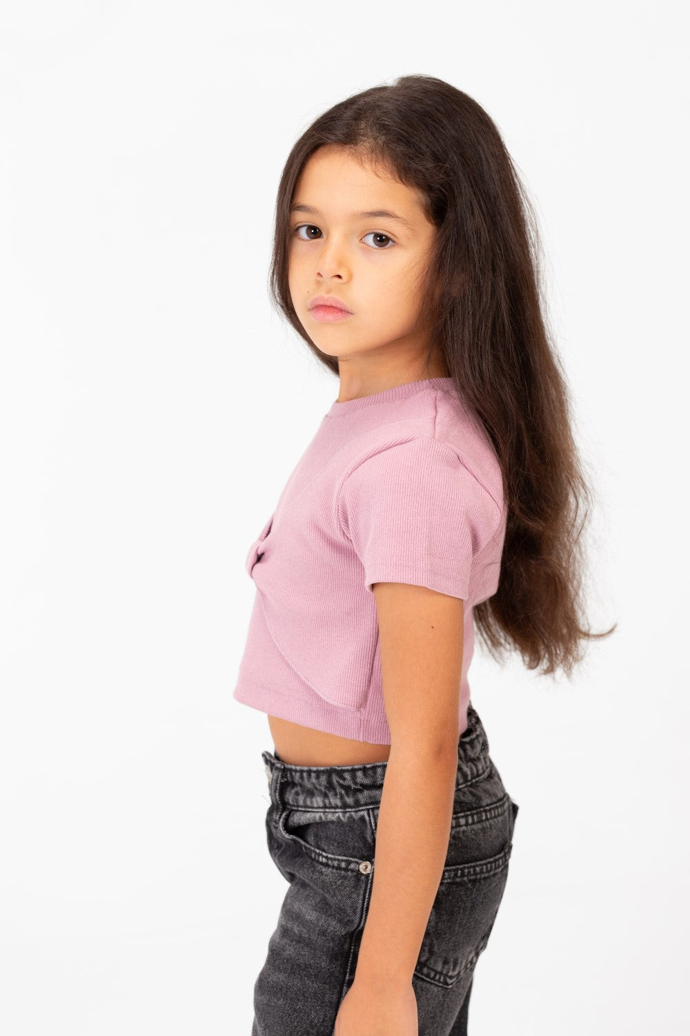 Girl's Milton Short Sleeves Round neck T-shirt With A Bow On The Front