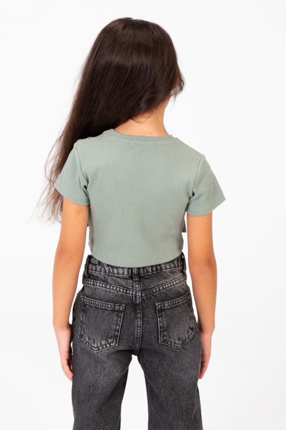 Girl's Milton Short Sleeves Round neck T-shirt With A Bow On The Front