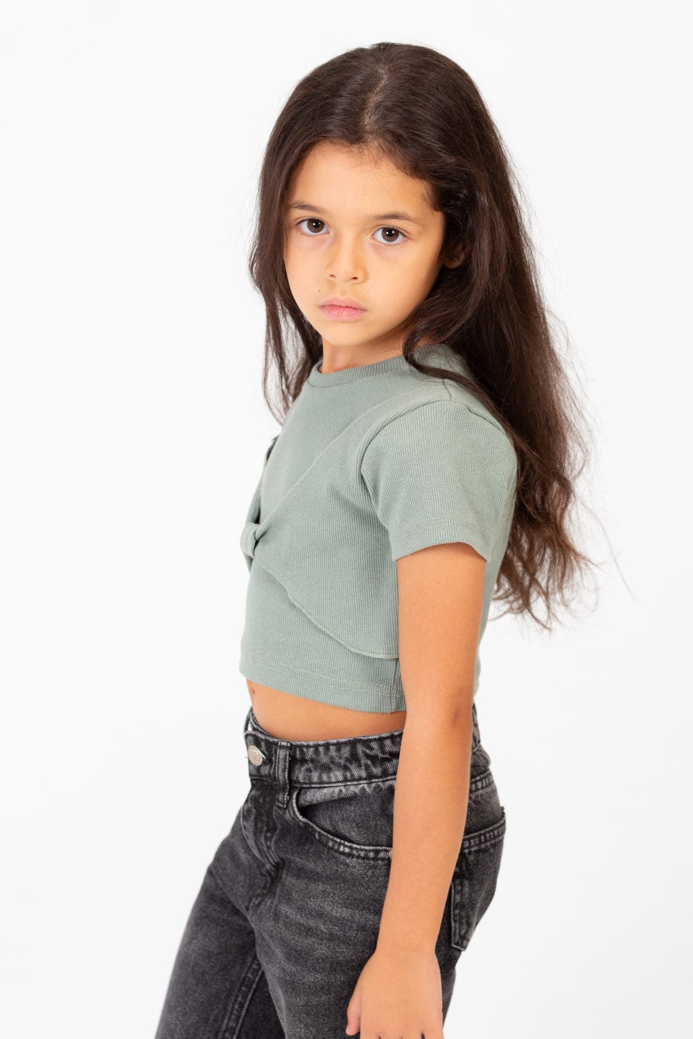 Girl's Milton Short Sleeves Round neck T-shirt With A Bow On The Front