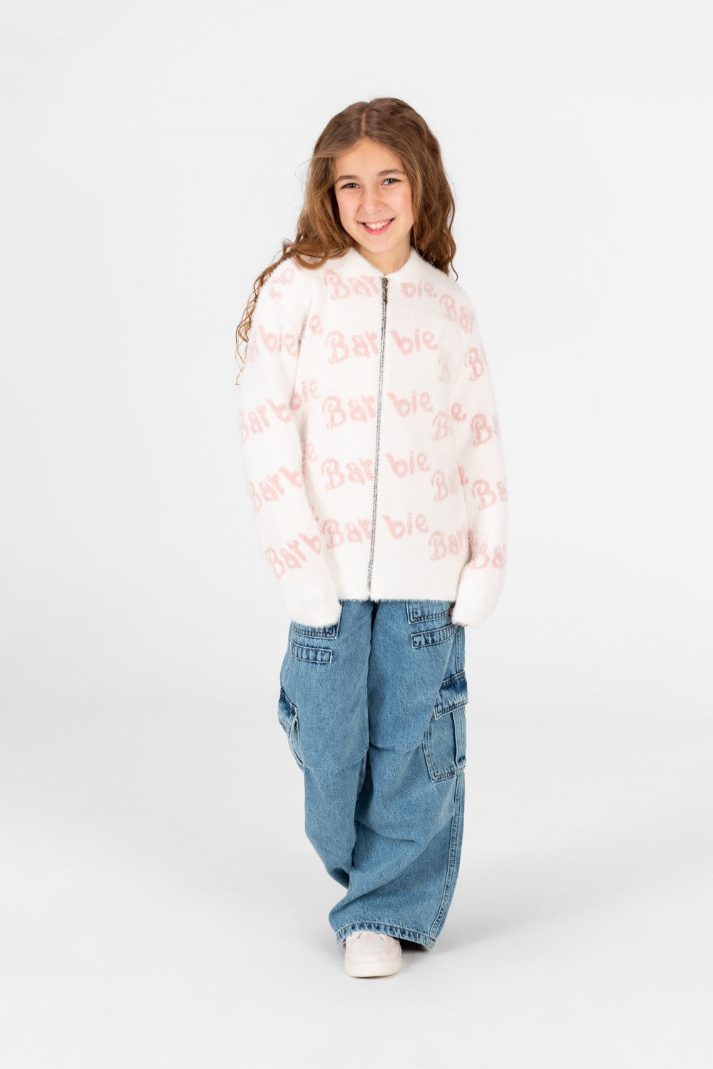 Girl's Jakar Barbie Print Full Zip Pullover