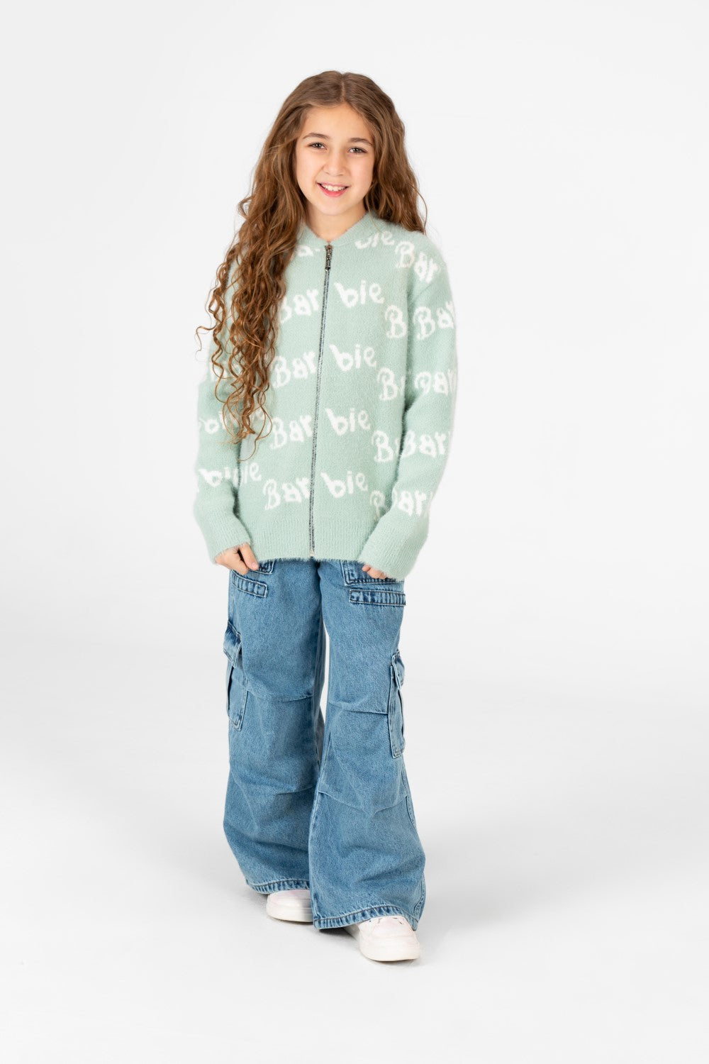 Girl's Jakar Barbie Print Full Zip Pullover