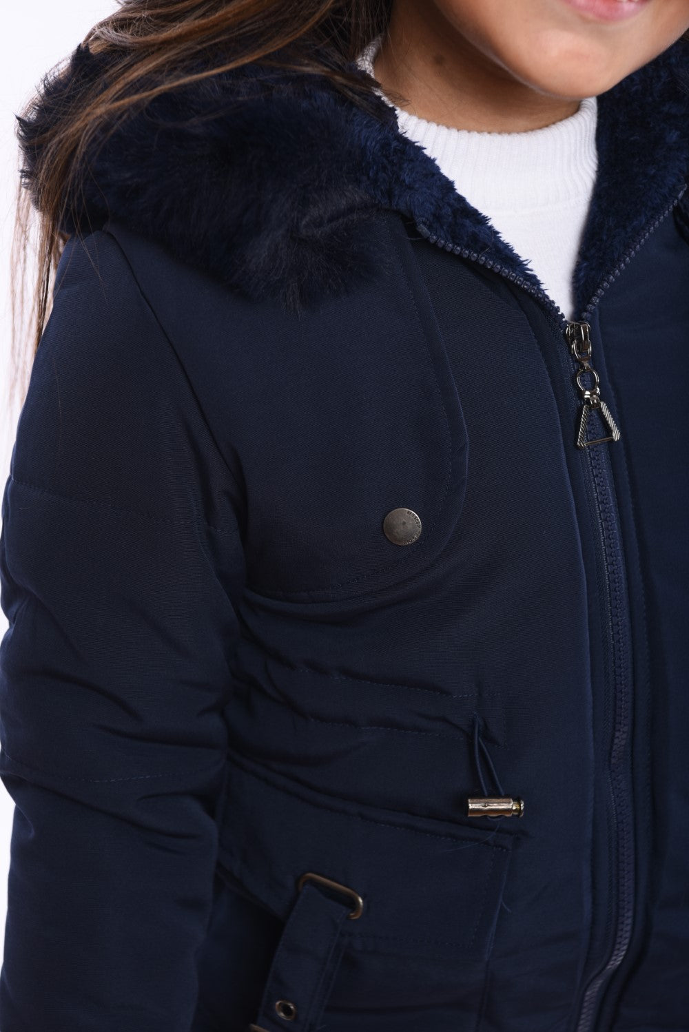 Girls Waterproof Padded With Front Pockets Jacket