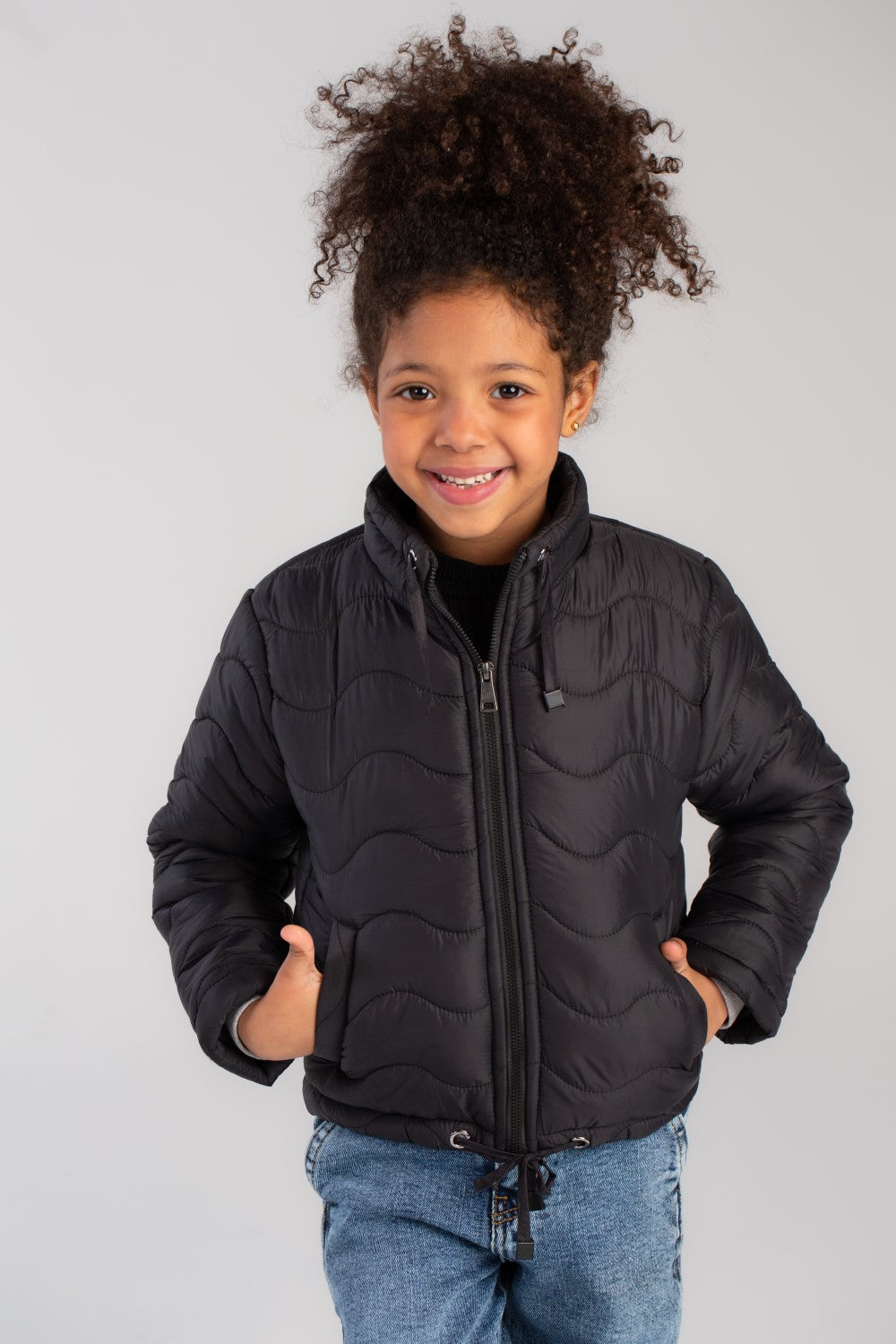 Girl's Waterproof Padded With Front Pockets Jacket