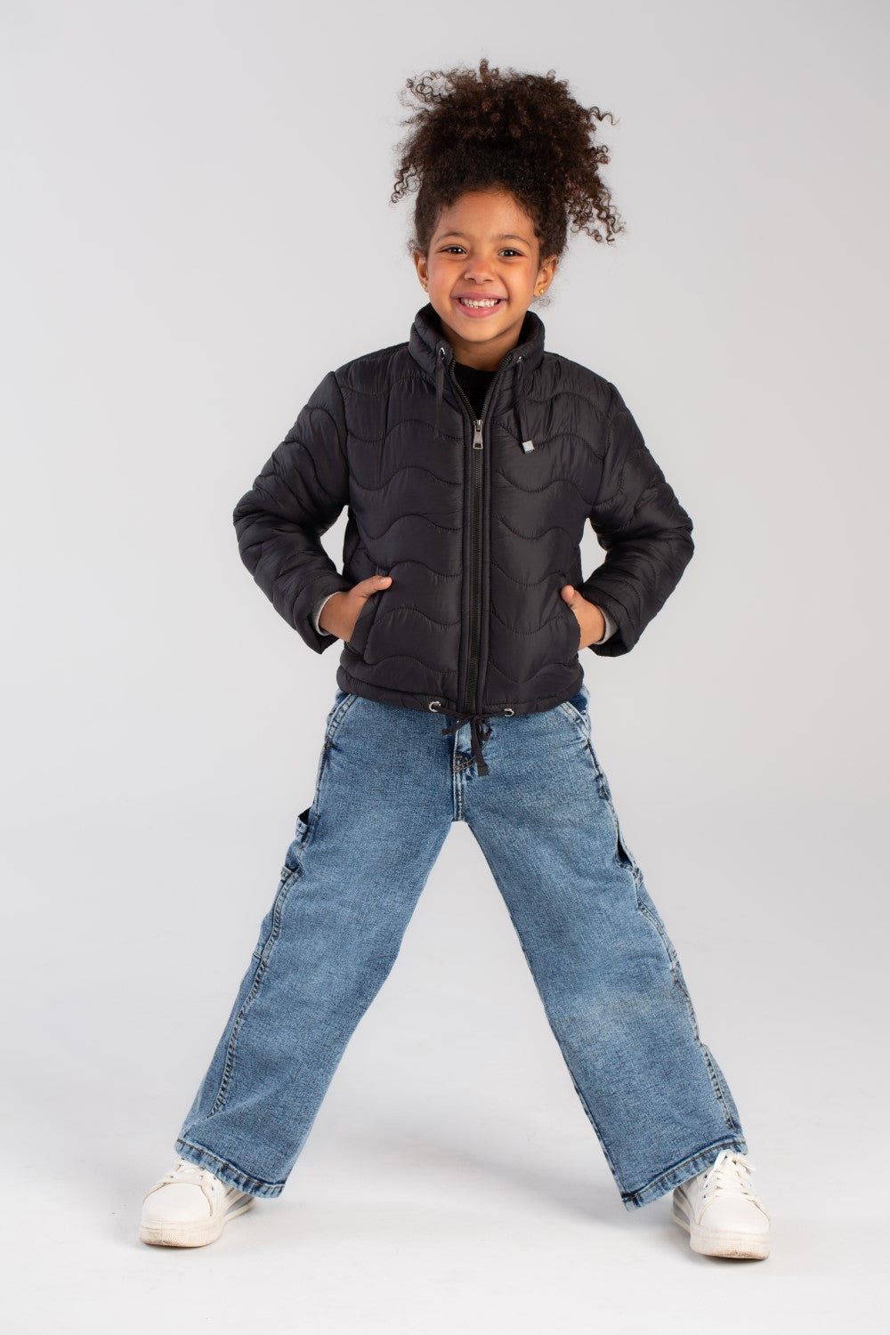 Girl's Waterproof Padded With Front Pockets Jacket