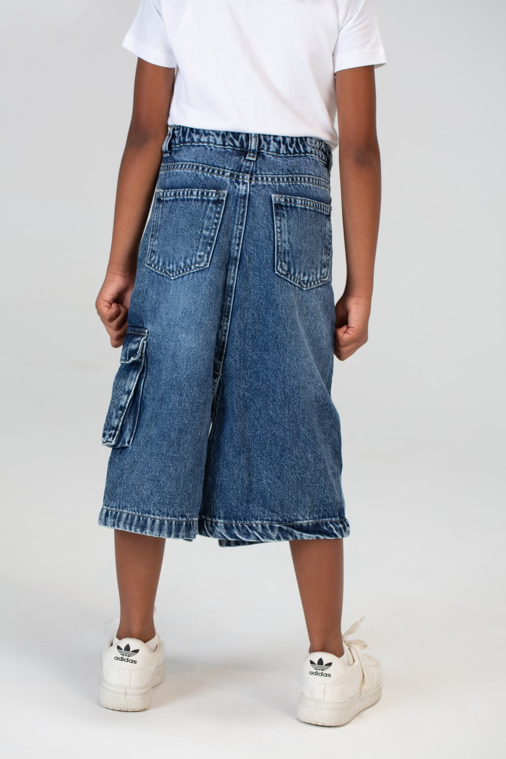 Girls Slouchy Jeans Skirt With A Trendy Pocket And A Unique Cut