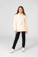 Girl's Basic Plain Hoodie Sweatshirt With Long Sleeves