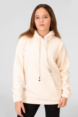 Girl's Basic Plain Hoodie Sweatshirt With Long Sleeves