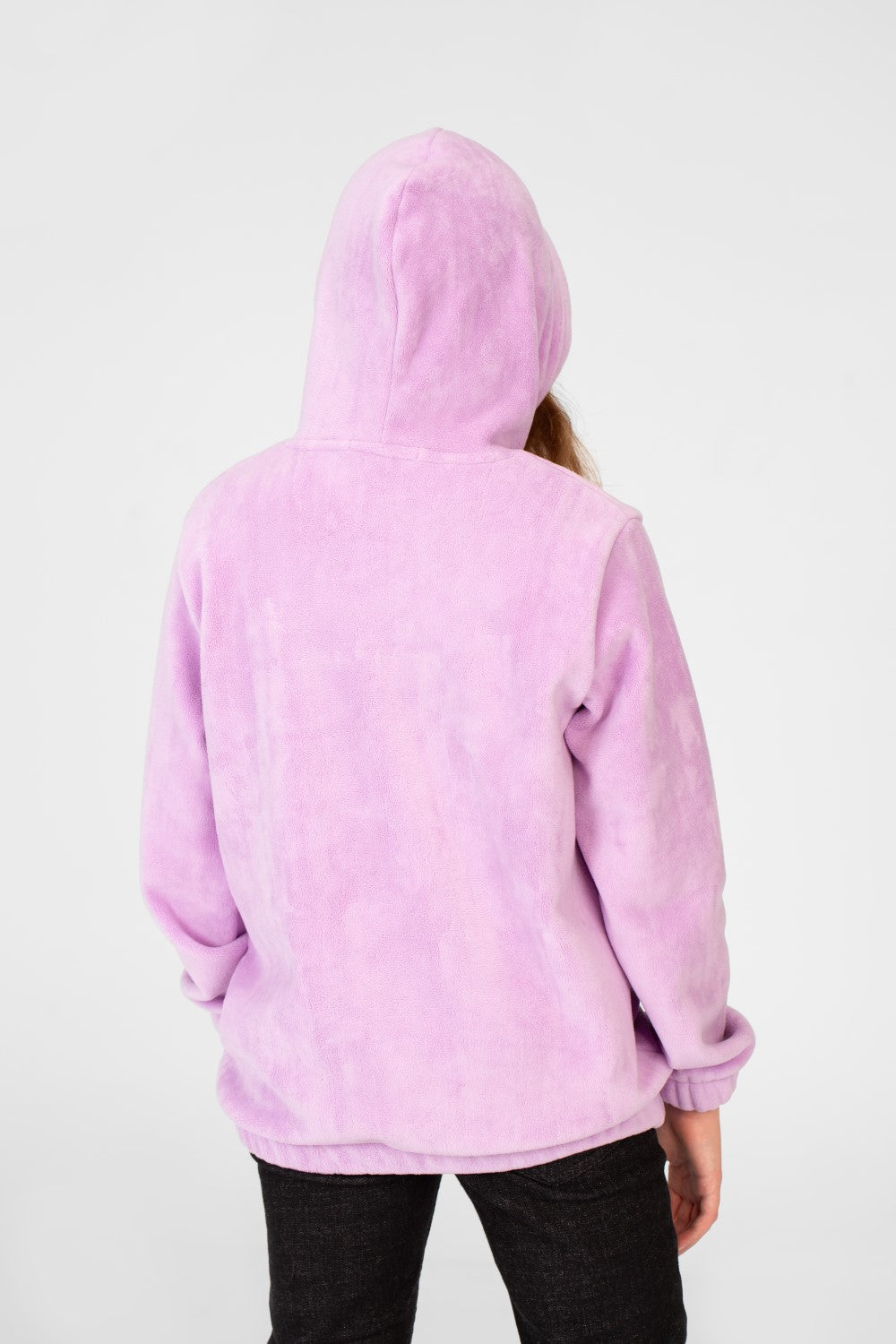 Girl's Basic Plain Hoodie Sweatshirt With Long Sleeves