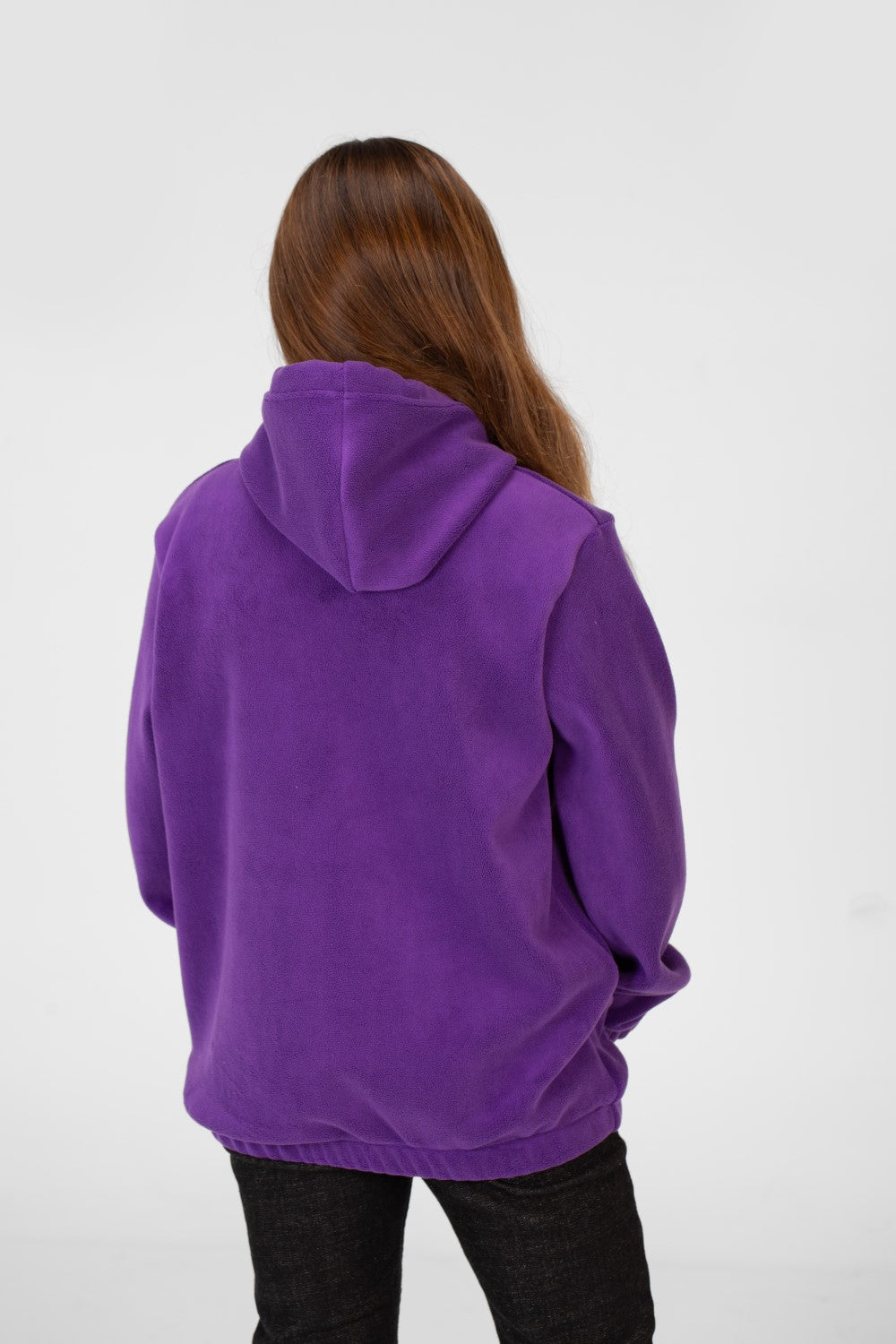 Girl's Basic Plain Hoodie Sweatshirt With Long Sleeves