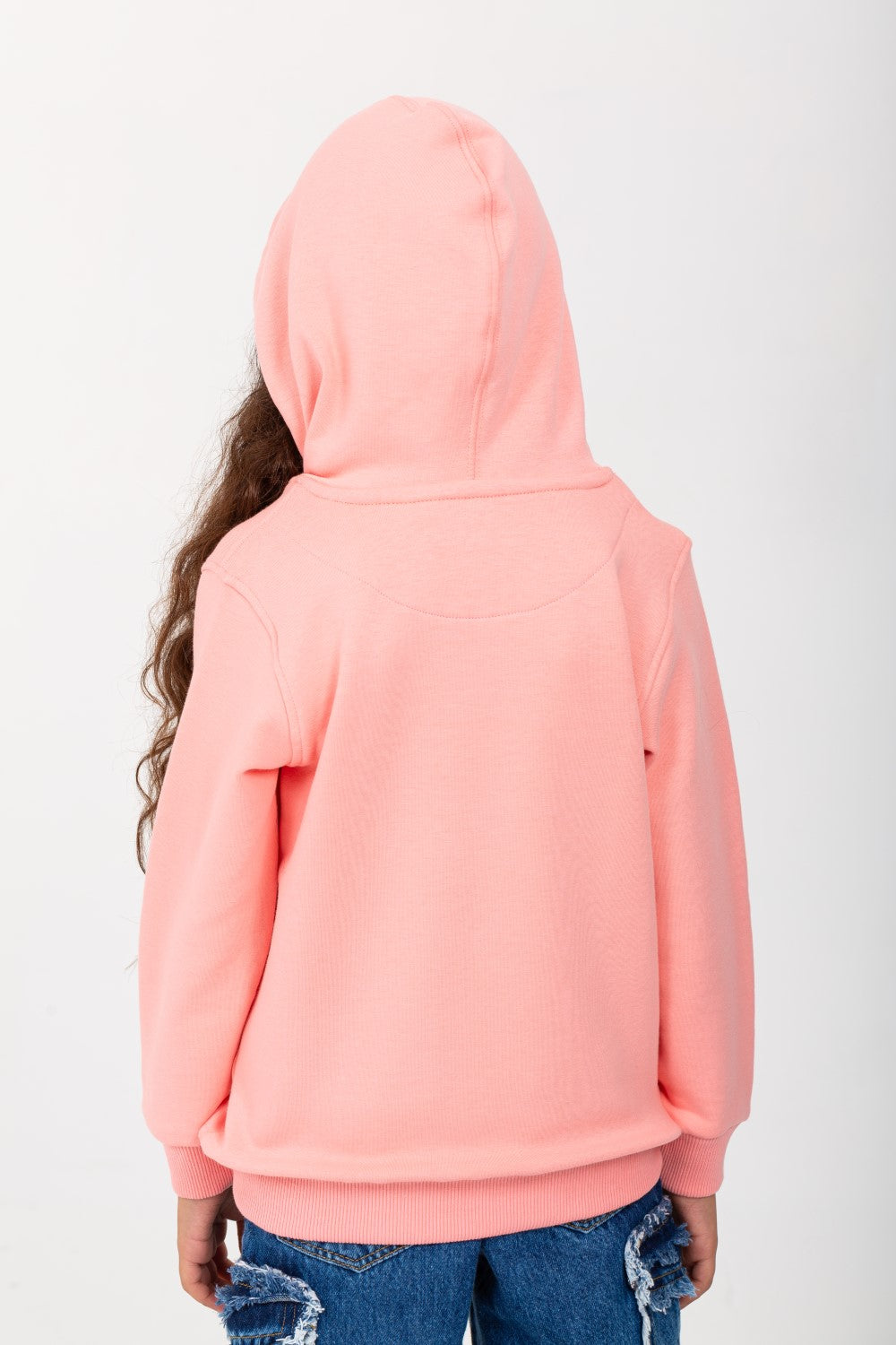 Girls Padded Hooded Front Unique Print Hoodie Sweatshirt