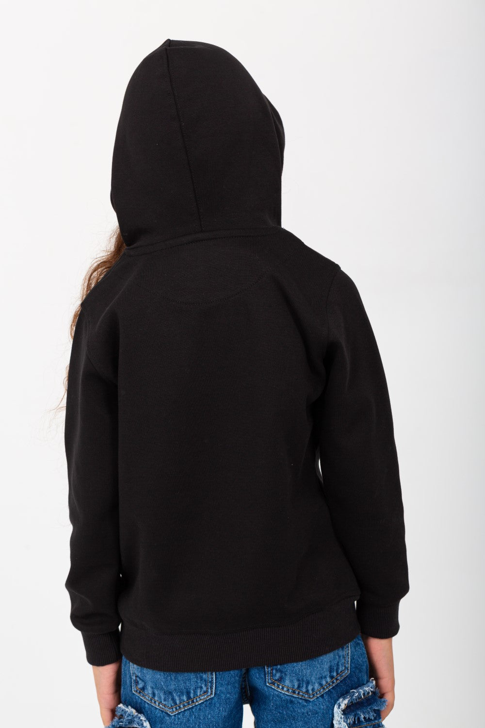 Girl's Hooded Front Unique Print Hoodie Padded Sweatshirt
