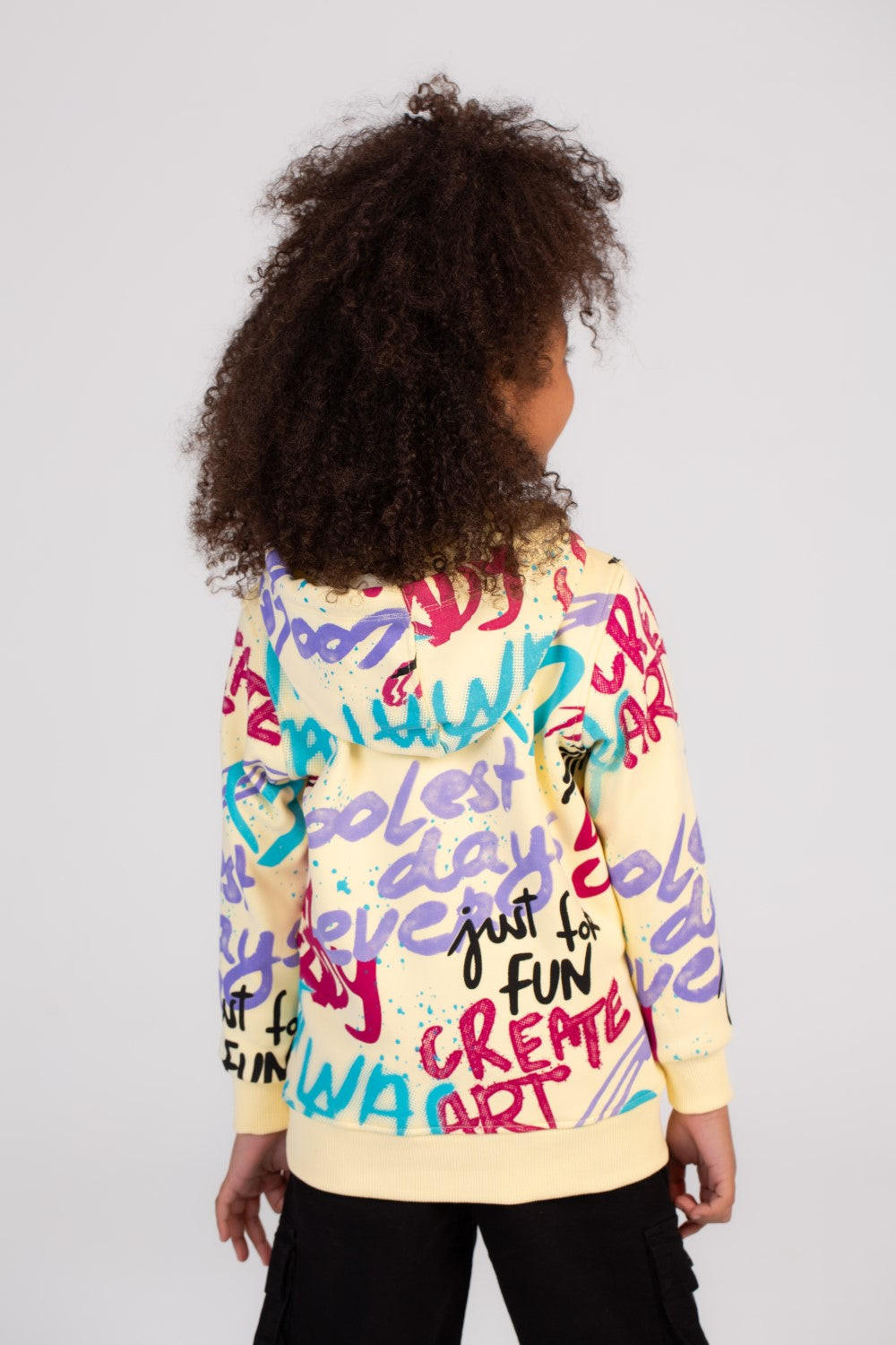 Girl's Hoodie Padded With Unqiue Modern Design Pattern Hooded Sweatshirt