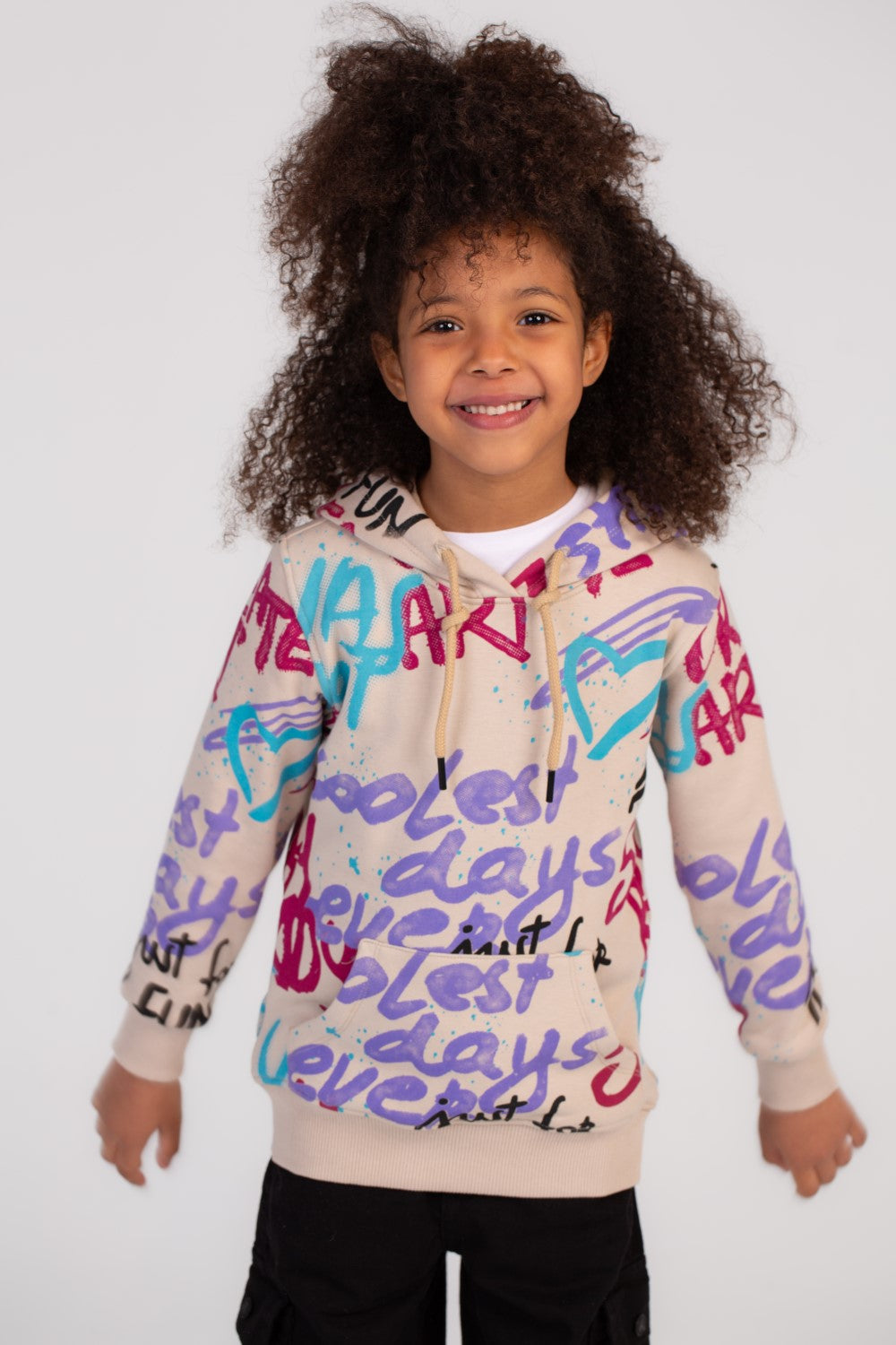 Girl's Hoodie Padded With Unqiue Modern Design Pattern Hooded Sweatshirt