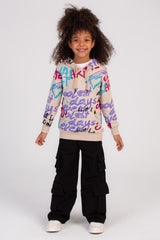 Girl's Hoodie Padded With Unqiue Modern Design Pattern Hooded Sweatshirt