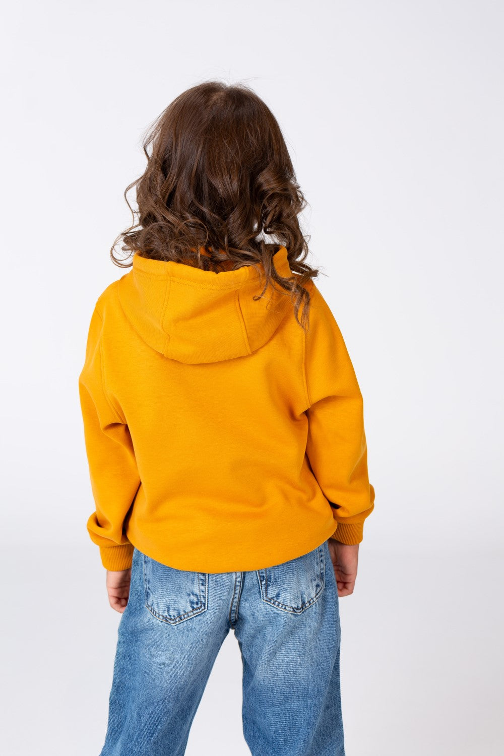 Girl's Hoodie Sweatshirt With Front Print In Breathable Melton Material