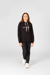 Girl's Hoodie Sweatshirt With Text Print And Long Sleeves