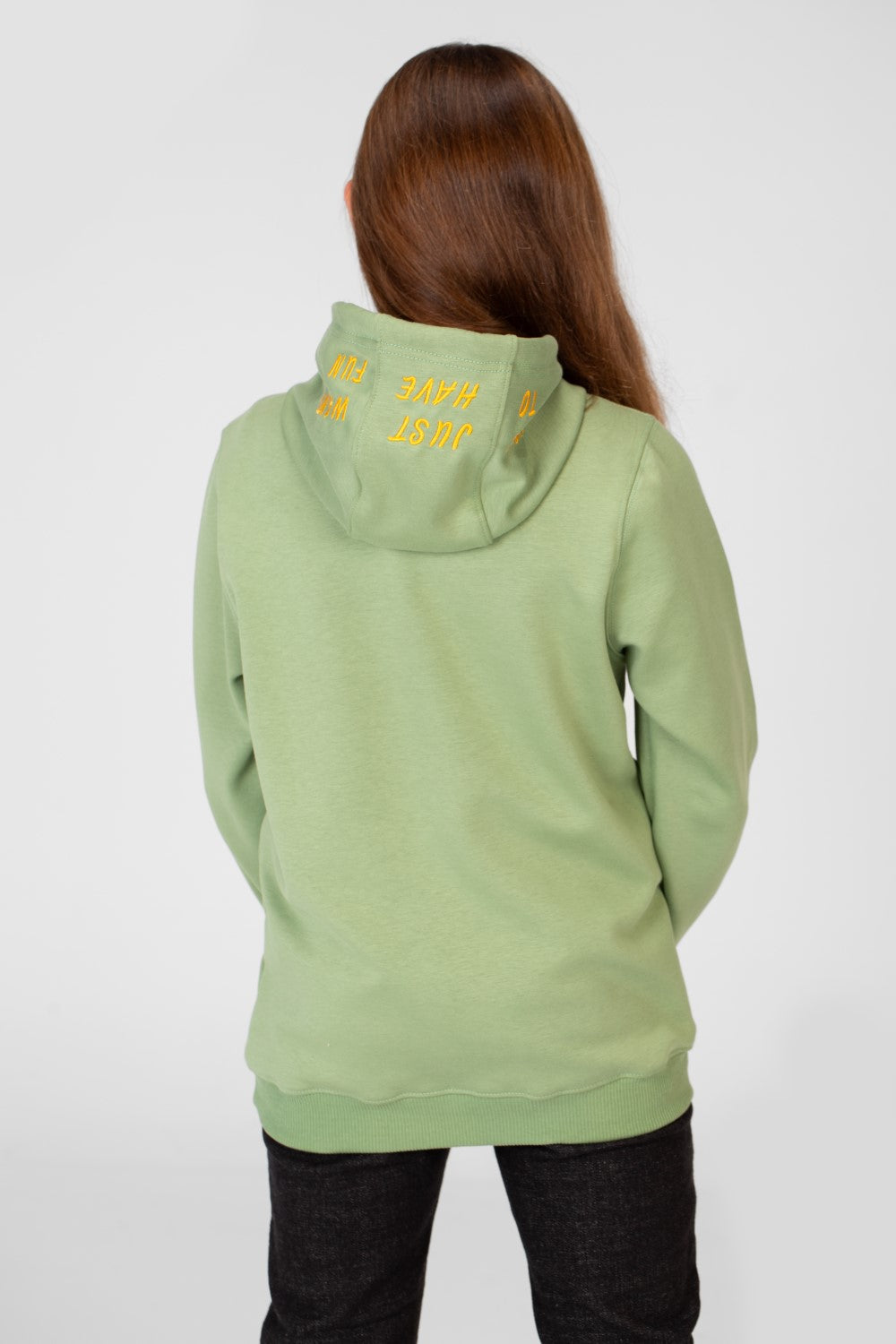 Girl's Hoodie Sweatshirt With Text Print And Long Sleeves