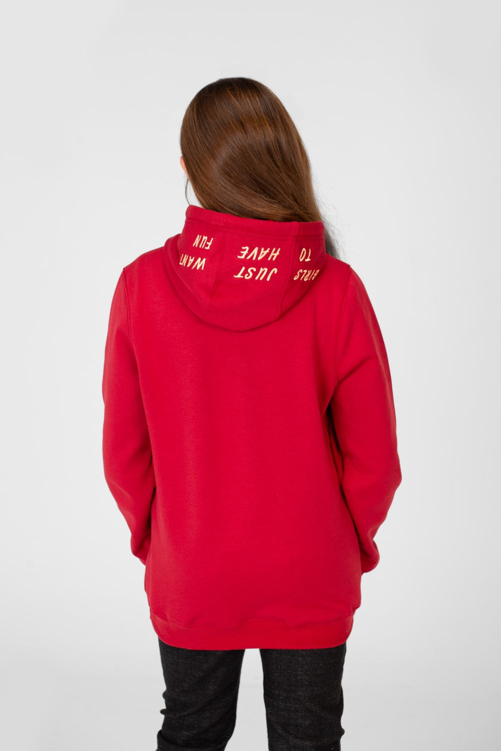 Girl's Hoodie Sweatshirt With Text Print And Long Sleeves