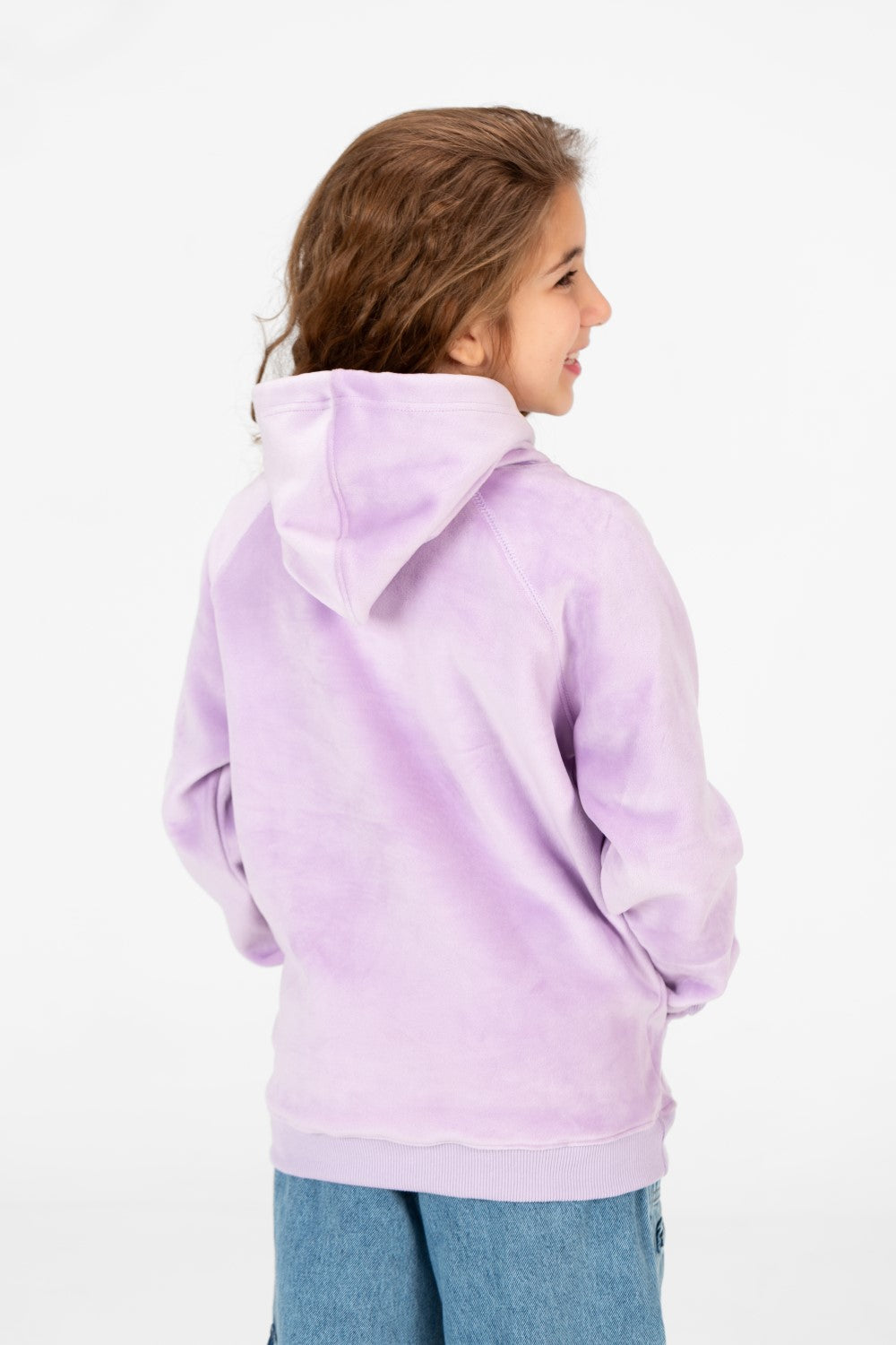 Girl's Heart Print Hoodie Sweatshirt With Kangaroo Pocket