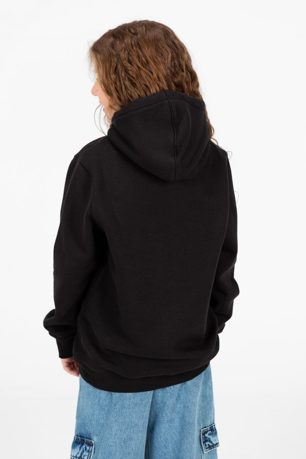 Girl's Front Print Hoodie Sweatshirt With Kangaroo Pocket