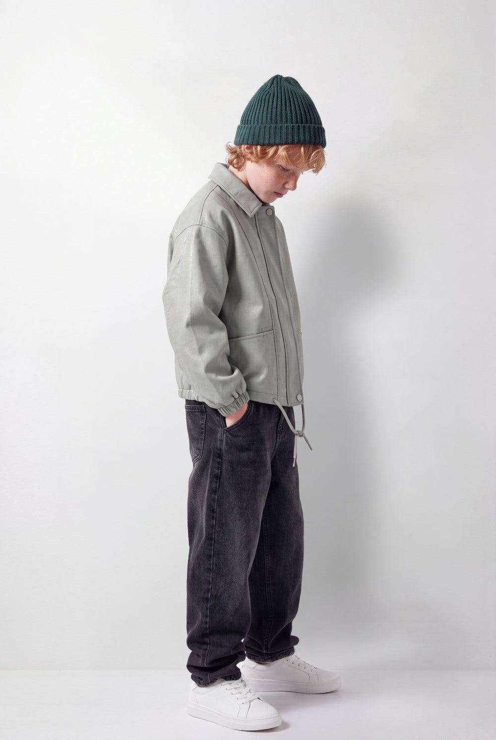 Boy's Tomato Store Waterproof Jacket High Neck Concealed Zip And Snap