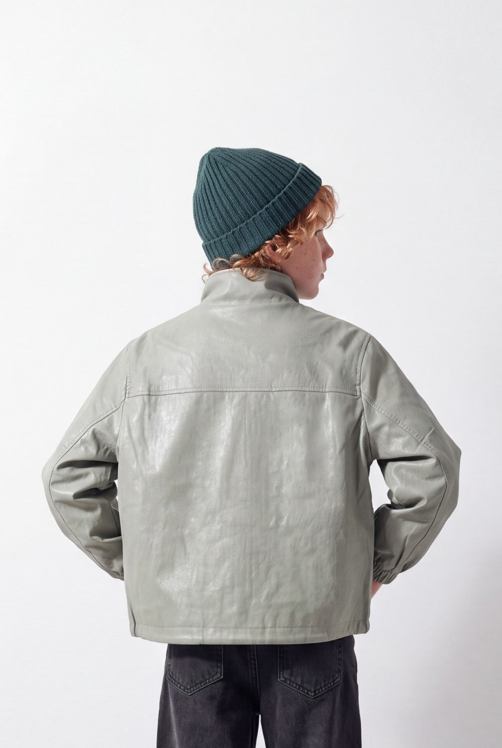 Boy's Tomato Store Waterproof Jacket High Neck Concealed Zip And Snap