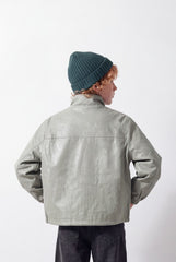 Boy's Tomato Store Waterproof Jacket High Neck Concealed Zip And Snap