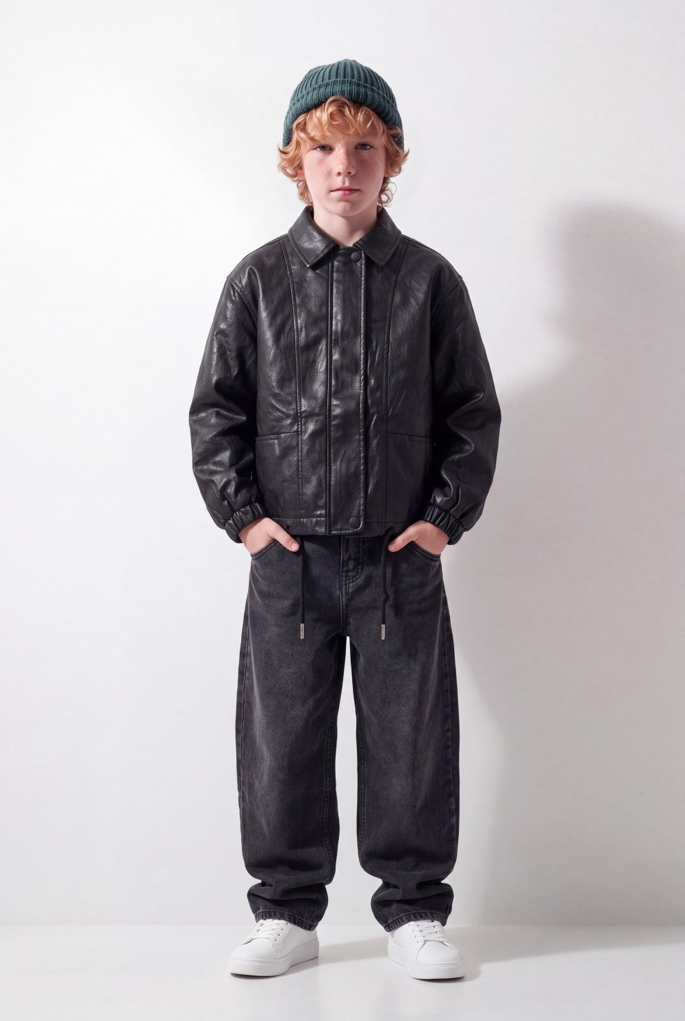 Boy's Tomato Store Waterproof Jacket High Neck Concealed Zip And Snap
