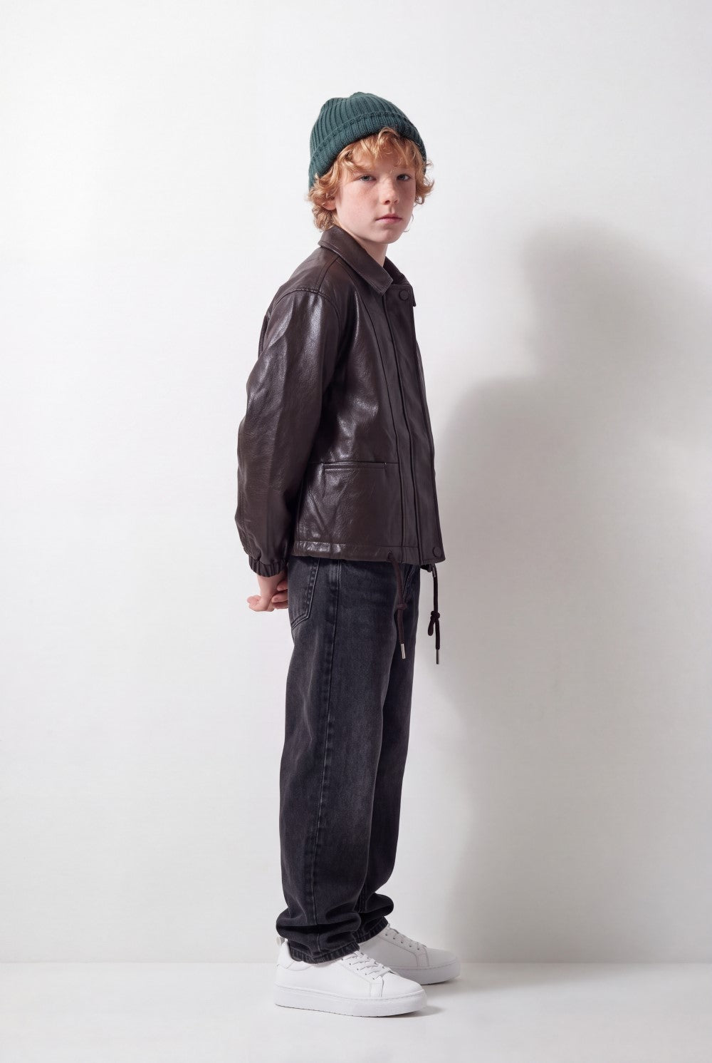 Boy's Tomato Store Waterproof Jacket High Neck Concealed Zip And Snap