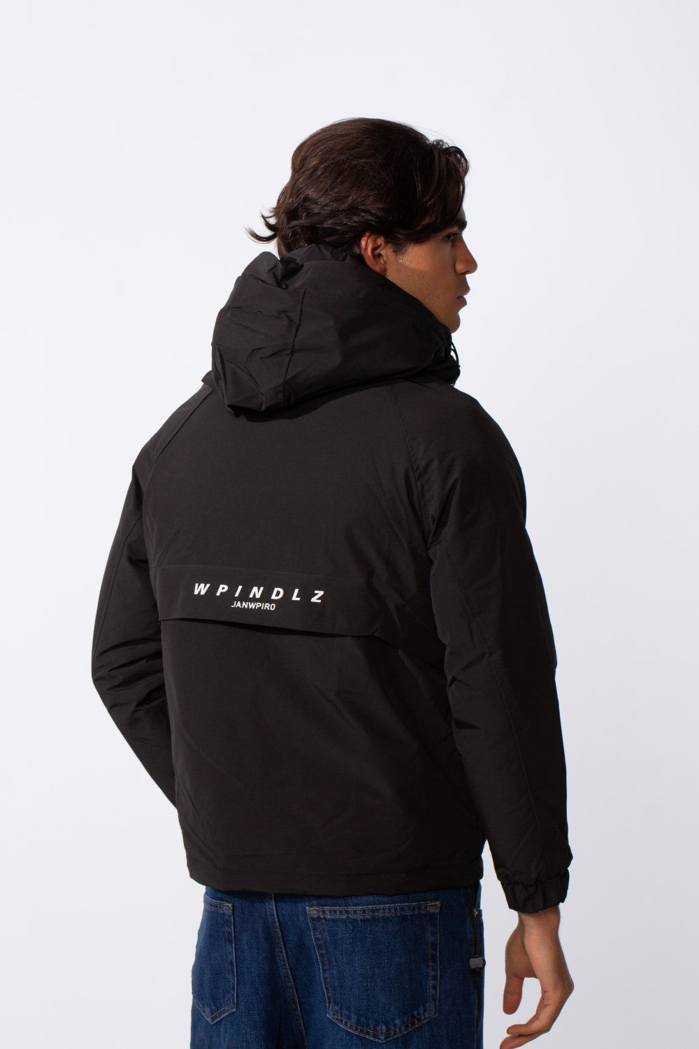 Men's Tomato Text Print Hooded Zip-Up Jacket