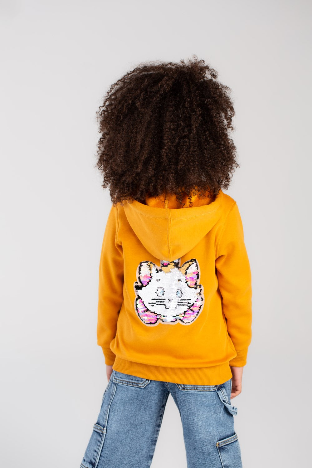 Girl's Hoodie Back Printed Padded Sweatshirt