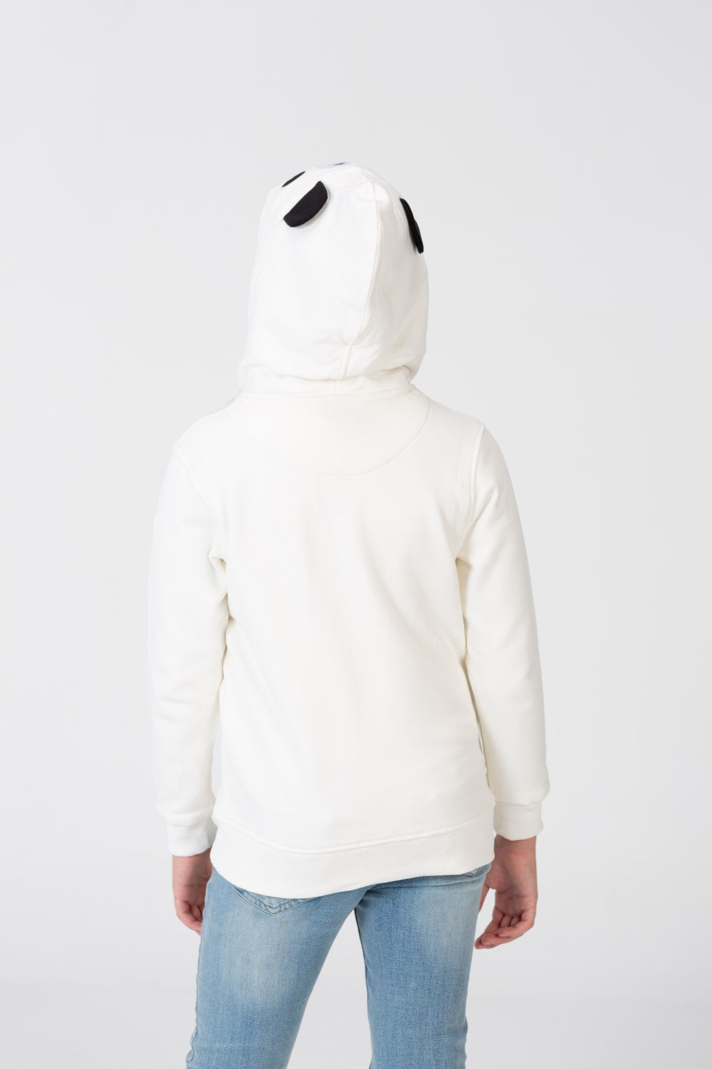 Girl's Sweatshirt With A Hood And A Front Zipper