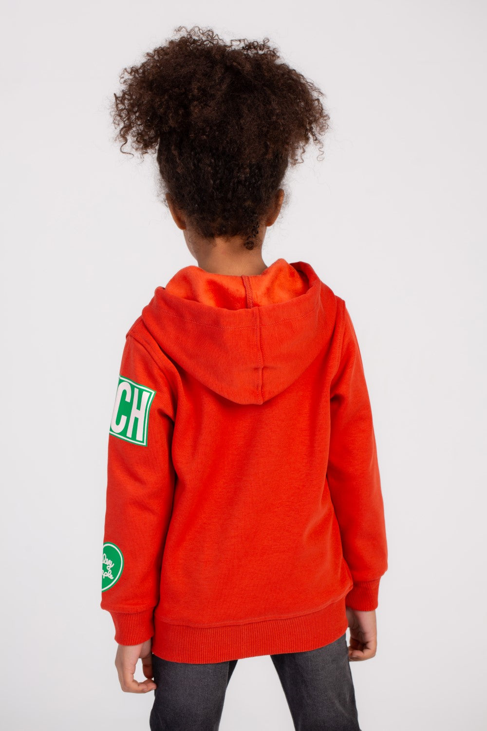 Girl's Front Printed Padded Hooded Cozy In Style Sweatshirt