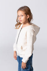 Girl's Slim Fit Full Zip Hoodie Sweatshirt With Front Pockets