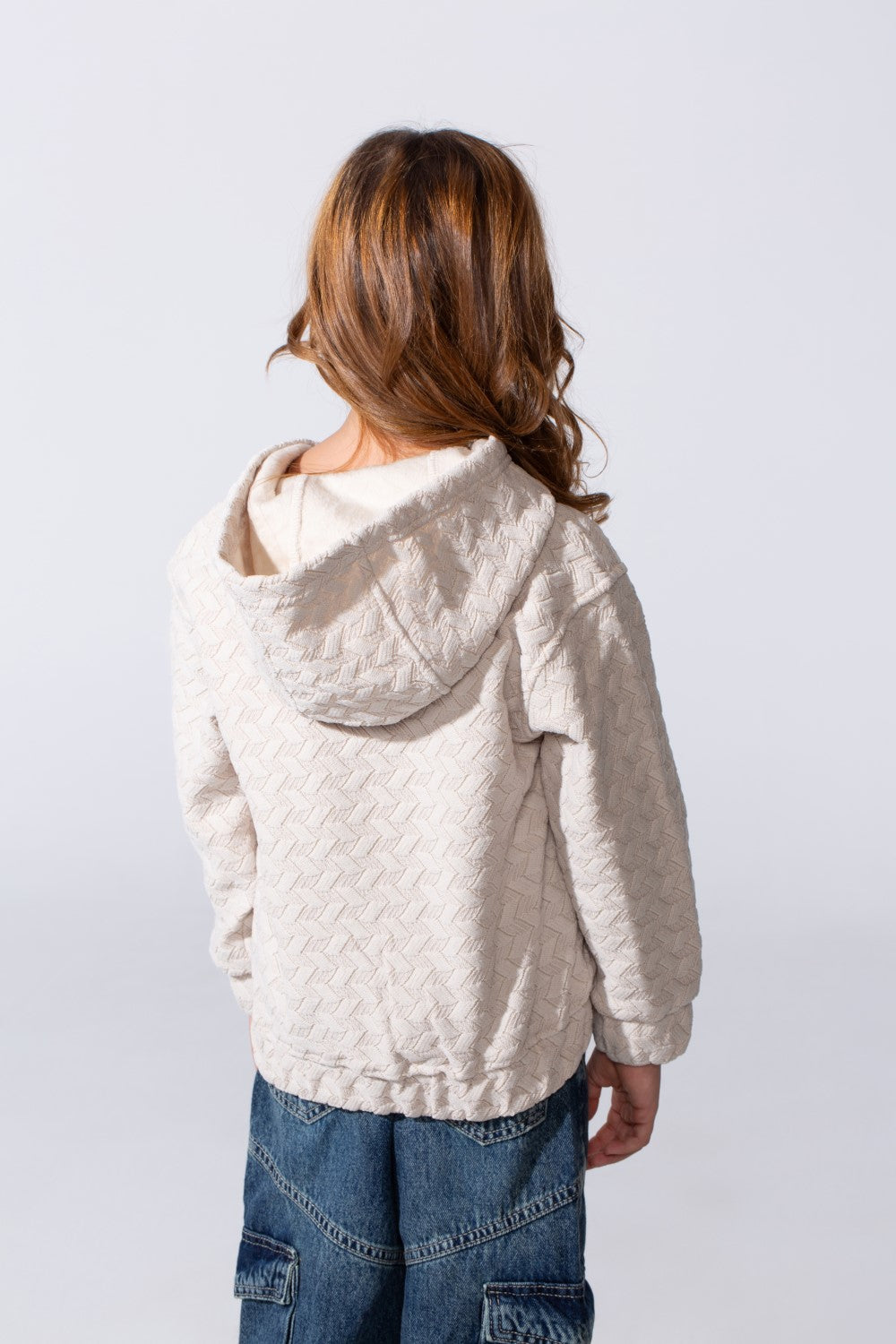 Girl's Slim Fit Hood Sweatshirt With Front Zipper