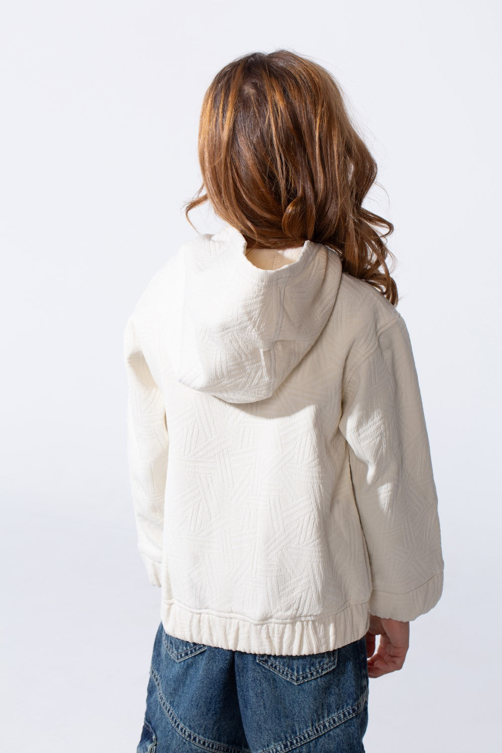 Girl's Slim Fit Zip Up Hood Sweatshirt With Side Pockets