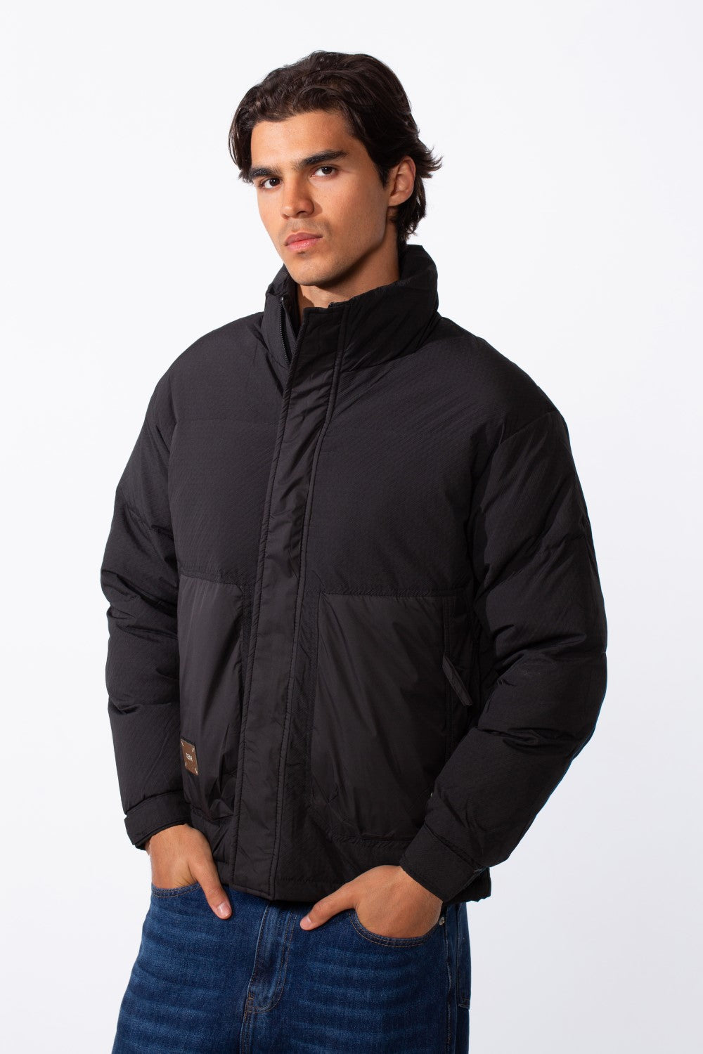 Men's Plain Long Sleeve Waterproof Zipper Jacket